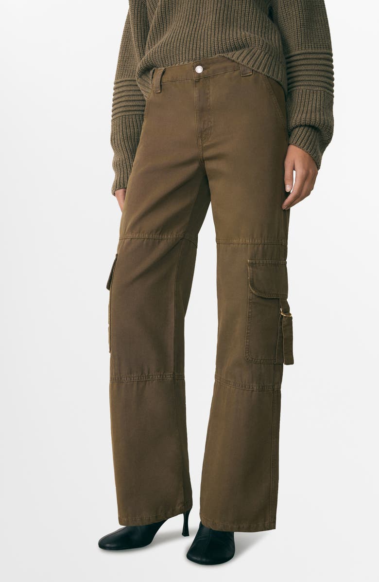 MANGO Zip Hem Cargo Jeans, Main, color, 