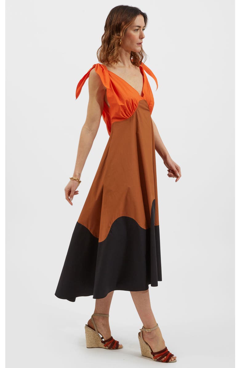 La DoubleJ High Tide Dress Coral, Main, color, Color Block Corallo Coral