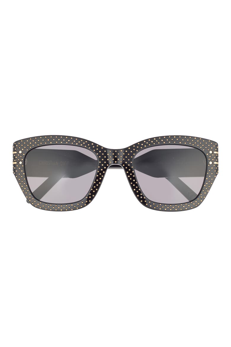 'DiorSignature S16I 52mm Square Sunglasses, Main, color, BLACK/ OTHER / SMOKE
