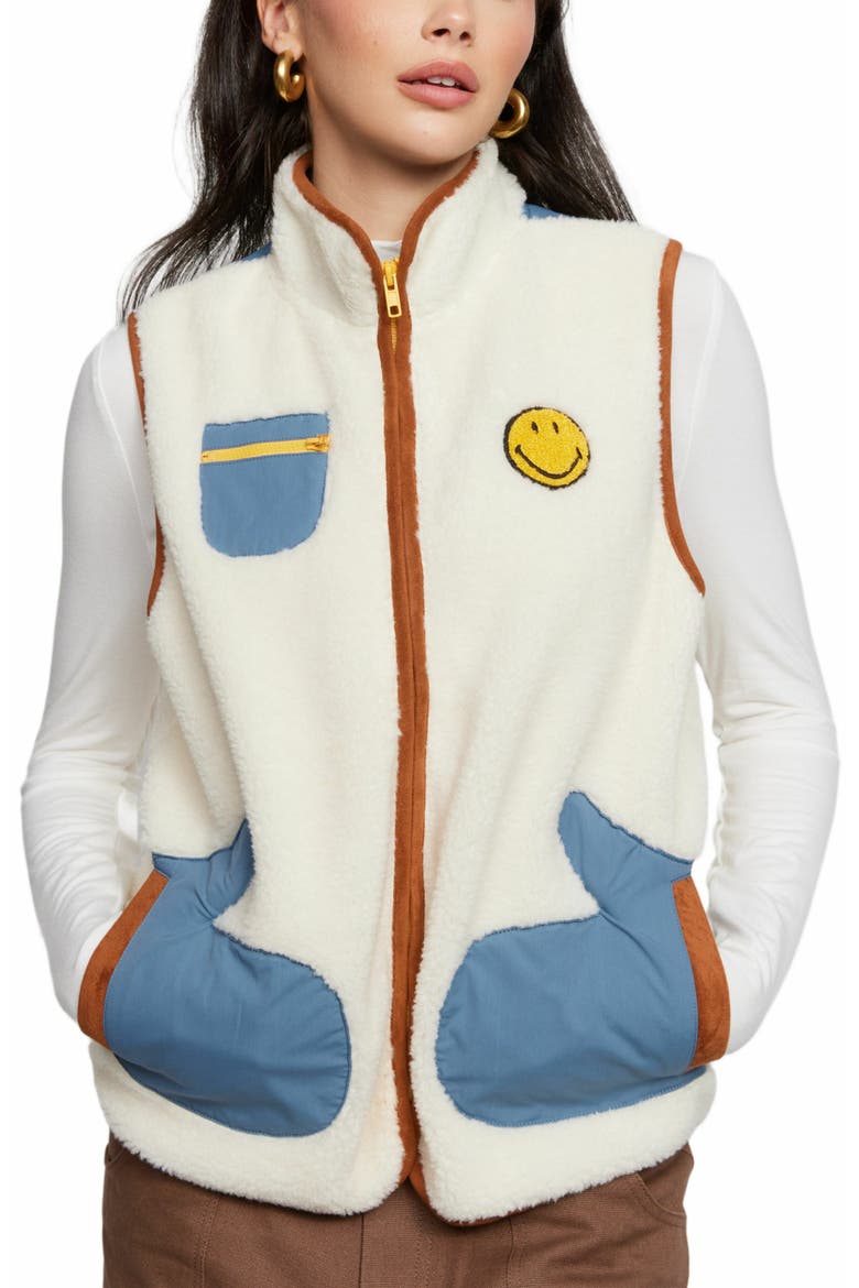 Smiley Mitten Vest, Alternate, color, NATURAL