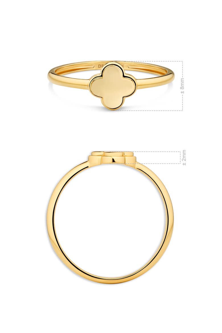 Clover Ring in 14K Gold, 8mm, Alternate, color, Yellow Gold