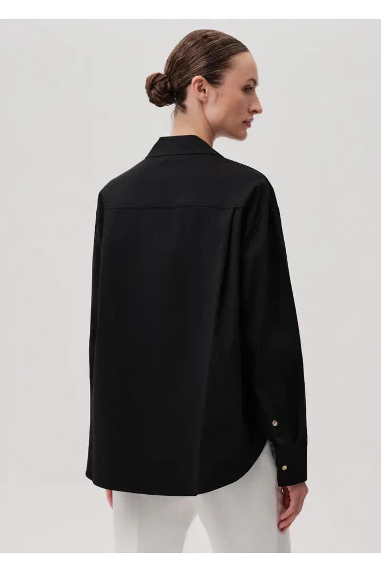 Jewel Cotton Shirt, Alternate, color, Black