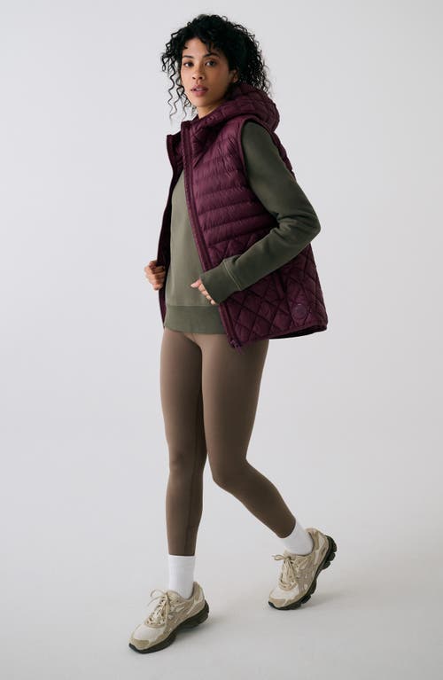 Lole The Base Water Repellent Insulated Hooded Vest In Purple