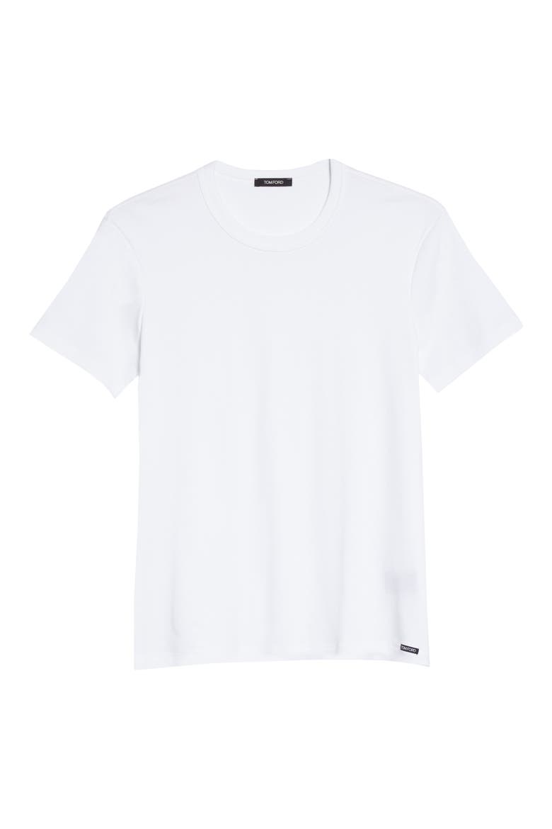 Cotton Jersey Crewneck T-Shirt, Alternate, color, WHITE