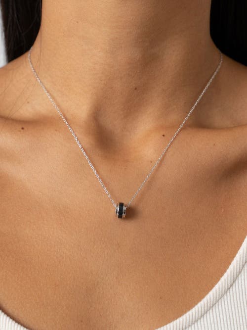 Saint + Sofia Enamel Stripe Charm Necklace In Multi