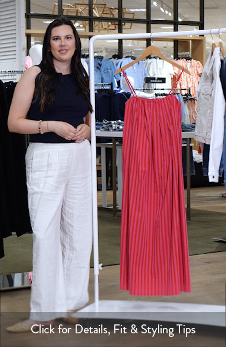 Marsha Stripe Cotton Midi Sundress, sales video thumbnail