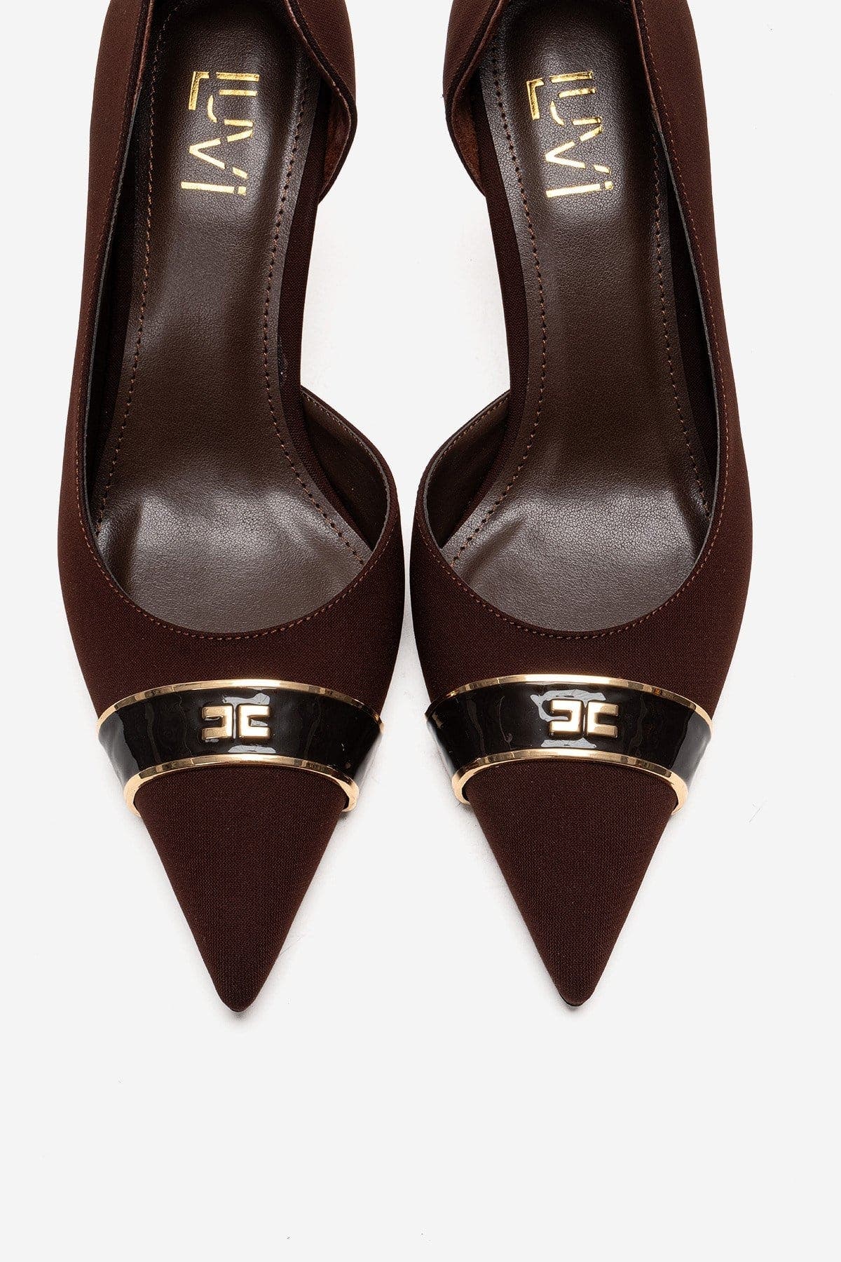 Prologue Shoes Kendra Pointed Toe Stiletto Pump, Alternate, color, Brown