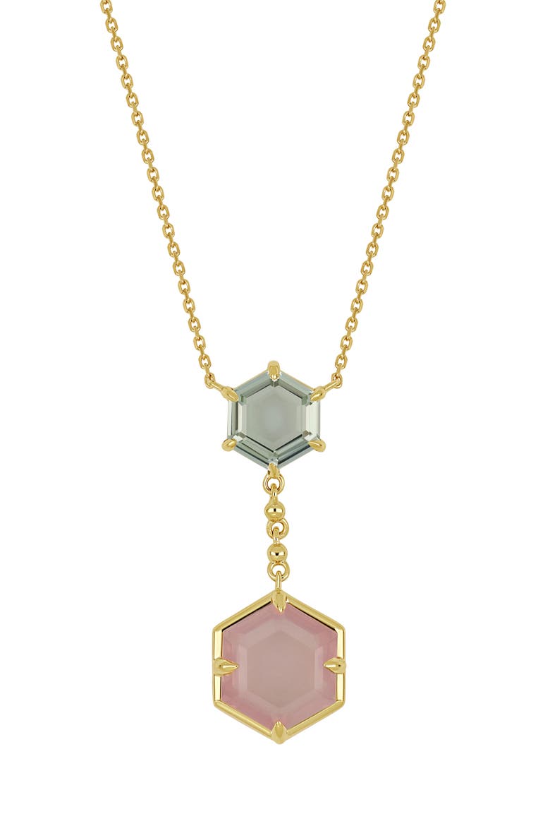 14K Gold Color Amethyst Pendant Necklace, Main, color, 14K YELLOW GOLD