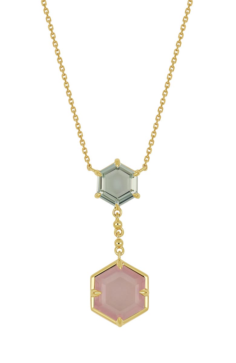 Bony Levy 14K Gold Color Amethyst Pendant Necklace, Main, color, 14K Yellow Gold