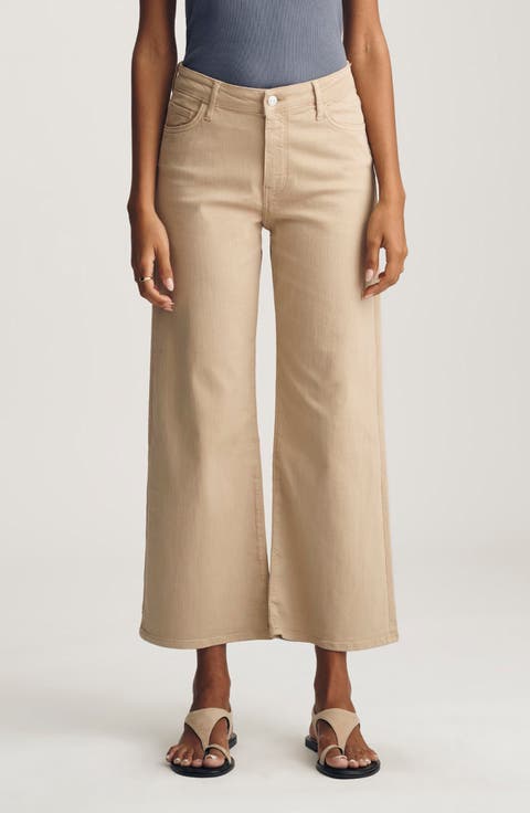 Paloma Ankle Wide Leg Jeans (Corn Silk Flex Blue)