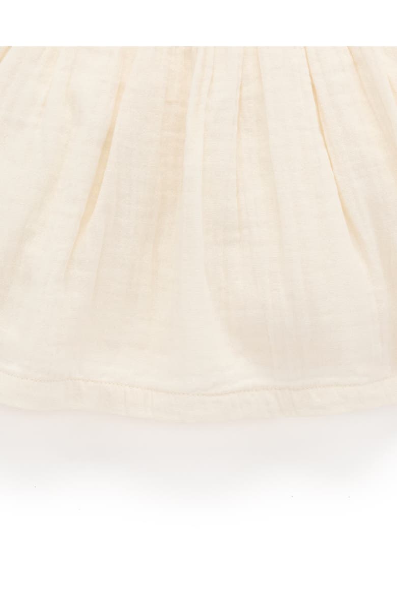 Purebaby Embroidered Dress, Alternate, color, Cloud