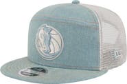 New Era Men's New Era Dallas Mavericks Adventure Denim Split Panel 9FIFTY Snapback Trucker Hat