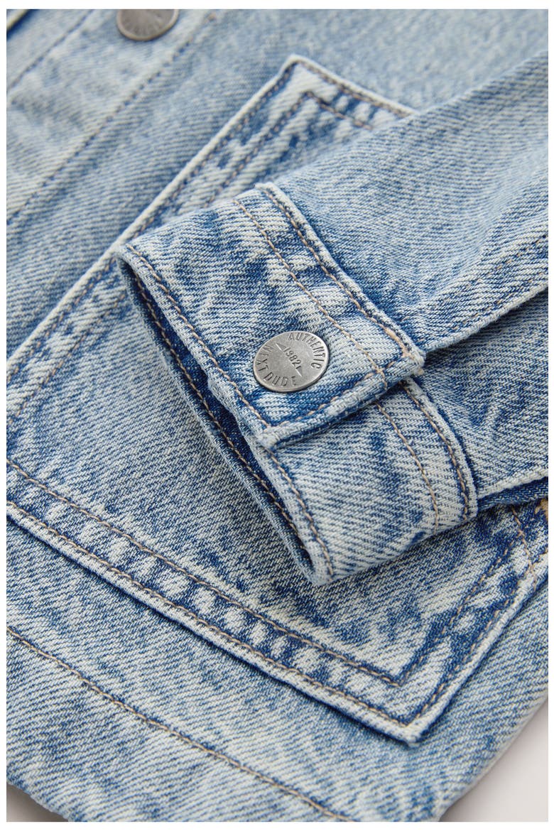 Kids' Carpenter Collar Denim Shirt Jacket, Alternate, color, BLUE