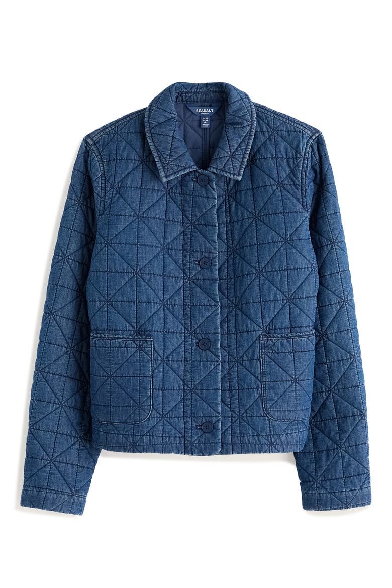 Incoming Tide Quilted Jacket, Alternate, color, MID WASH INDIGO