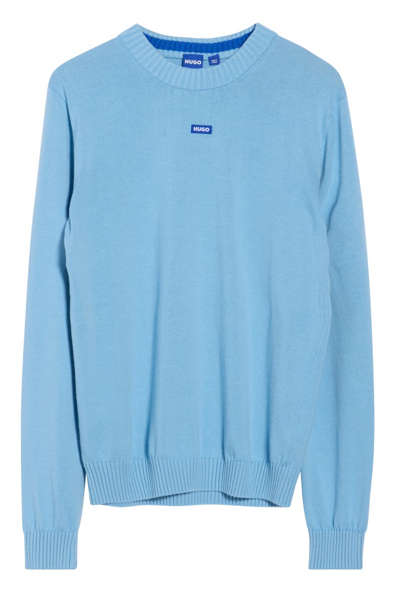 San Cosmo Long Sleeve Cotton T-Shirt, Alternate, color, LIGHT PASTEL BLUE