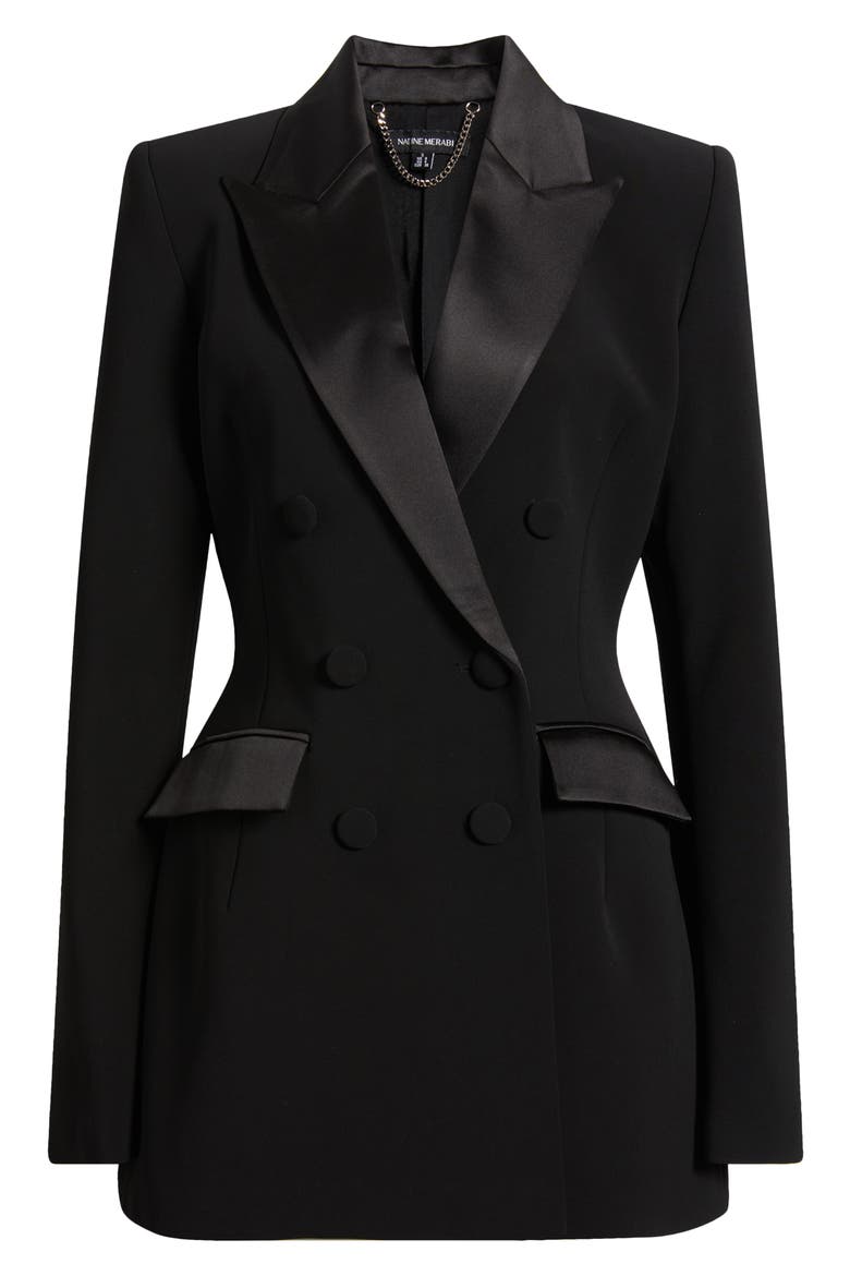 Monica Tuxedo Jacket, Alternate, color, BLACK