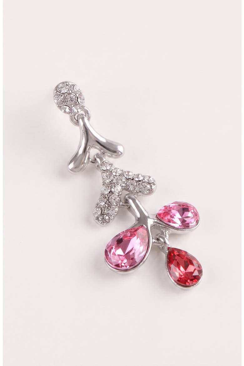 Elegant Sparkling Gem Drop Earrings, Alternate, color, Pink