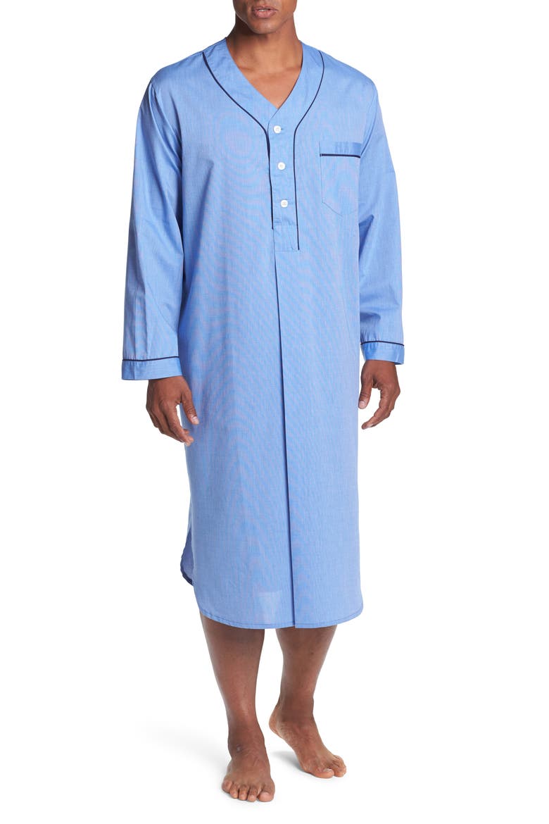 Cotton Nightshirt, Main, color, BLUE
