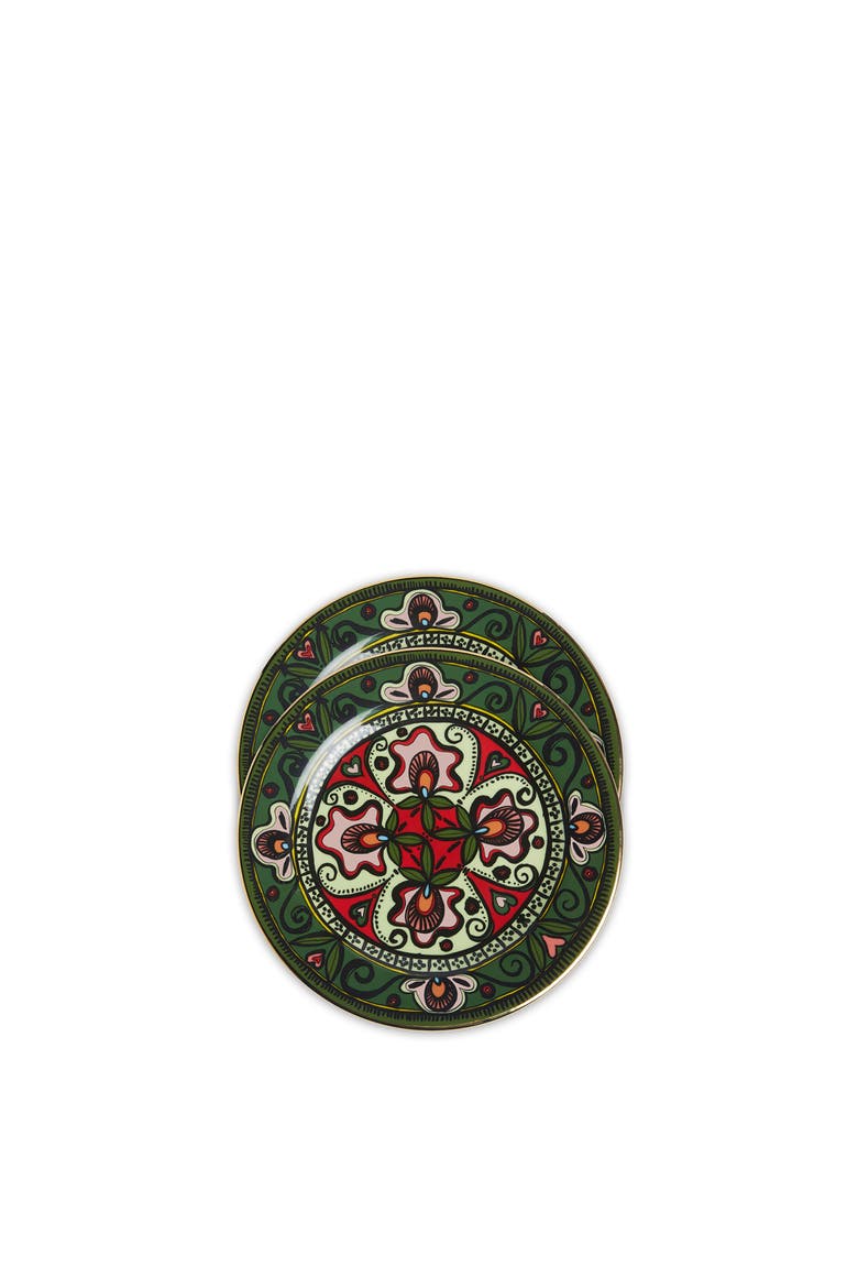Dessert Plates Set Of 2 Abundance Dark Green, Main, color, Abundance Dark Green