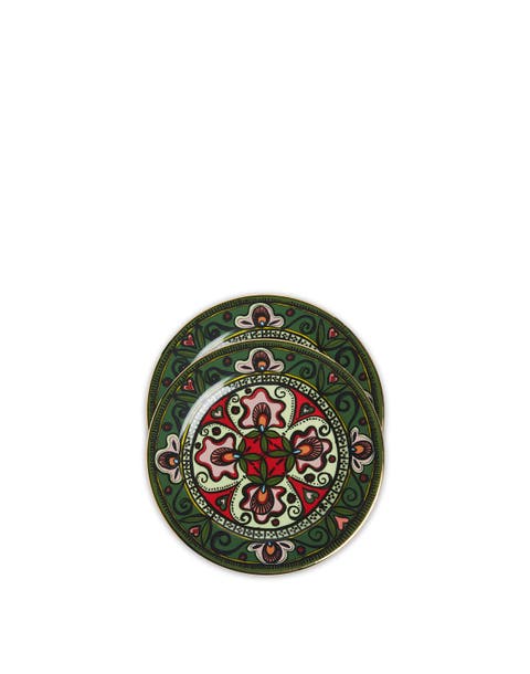 Dessert Plates Set Of 2 Abundance Dark Green