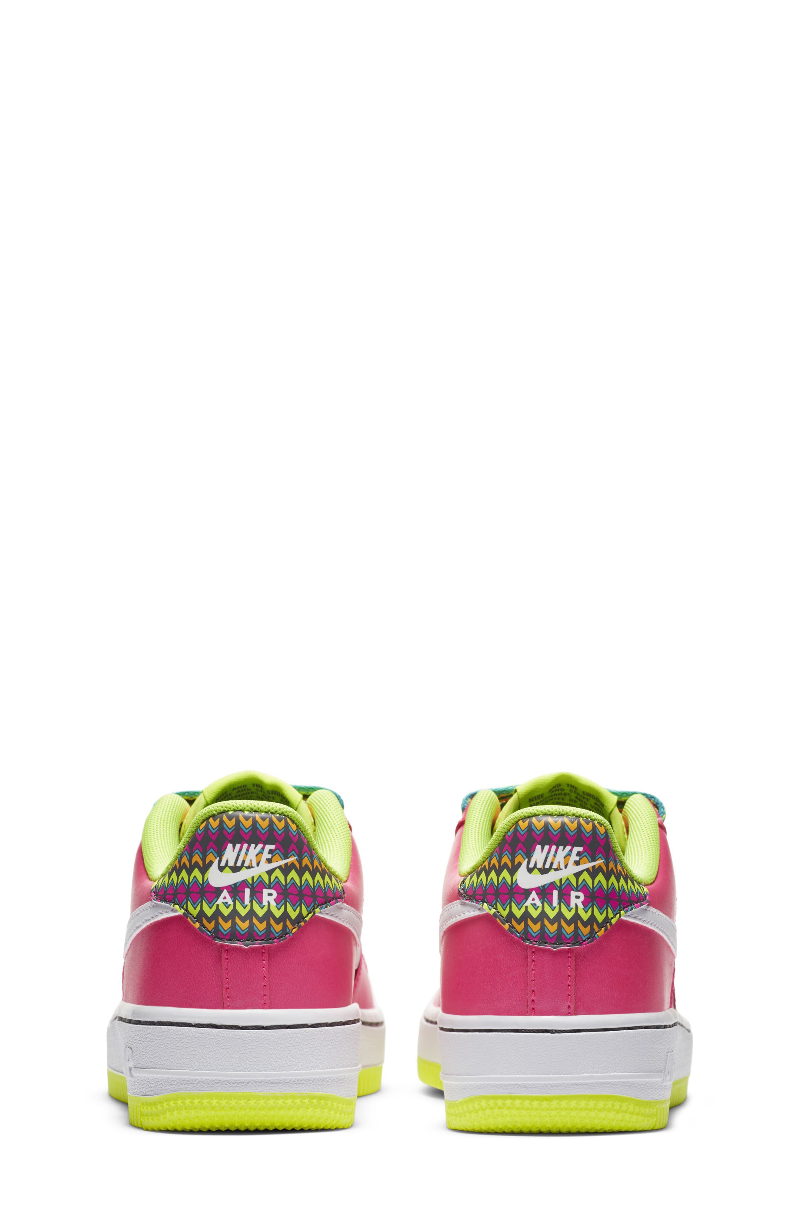 Nike Force 1 PS Zebra Print Sneaker, Alternate, color, 