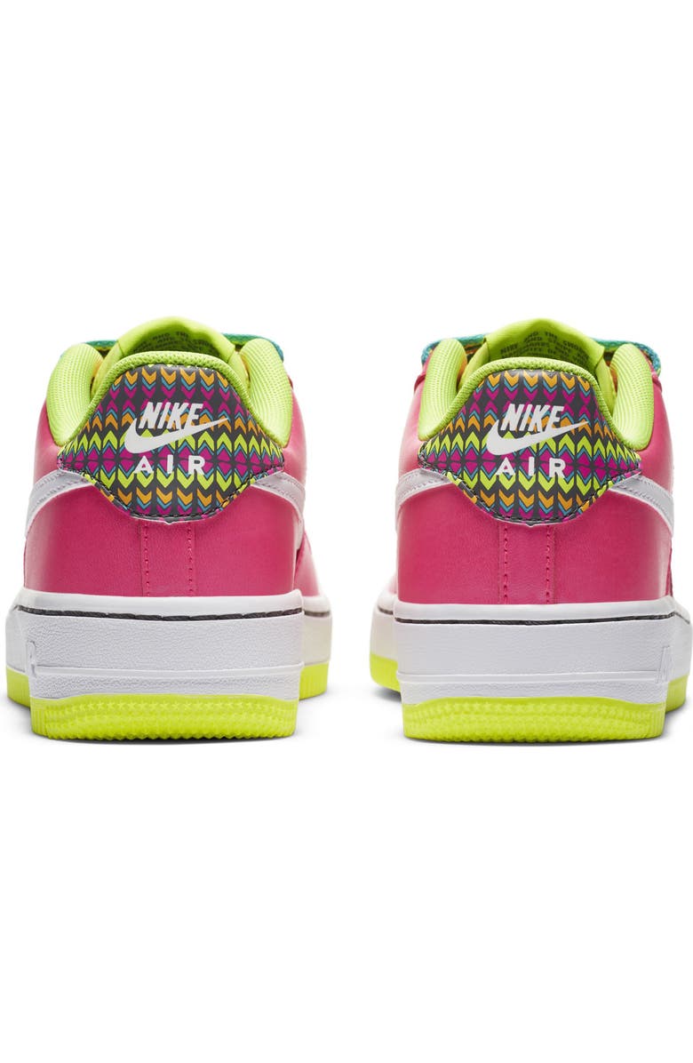 Nike Force 1 PS Zebra Print Sneaker, Alternate, color,