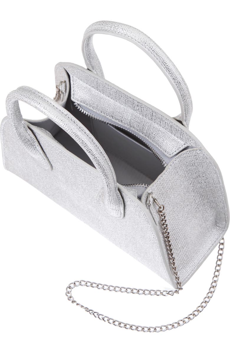 Nina Yorke Top Handle Bag, Alternate, color, Silver