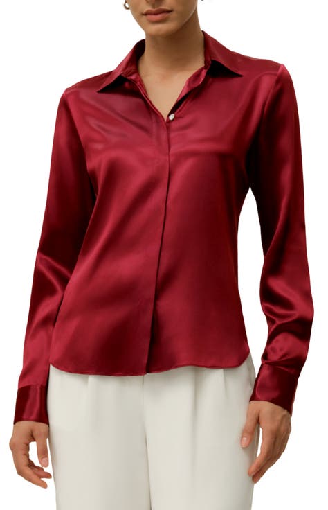 Elegant Silhouette Silk Shirt