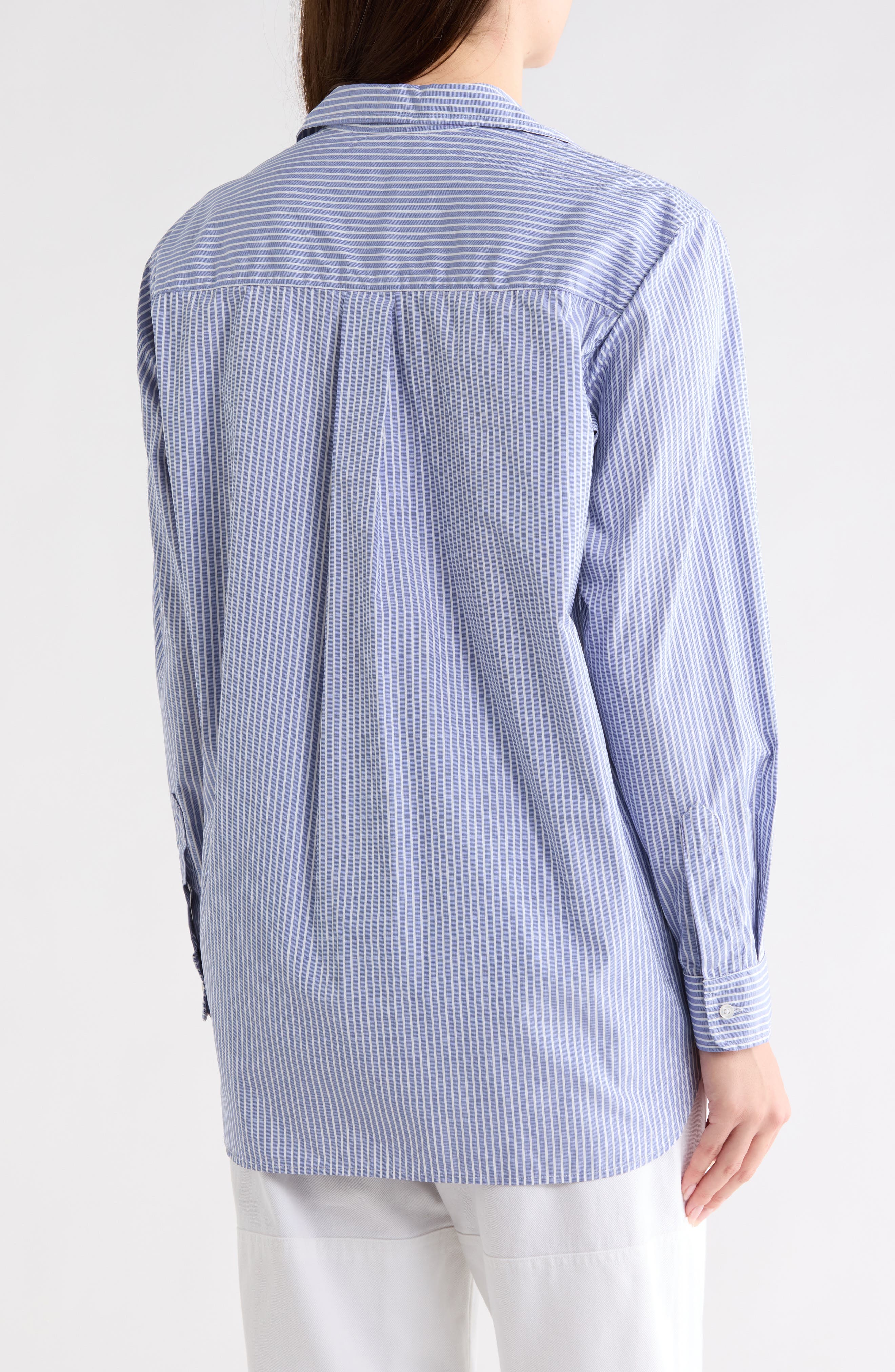 Stripe Cotton Button-Up Shirt - image 2