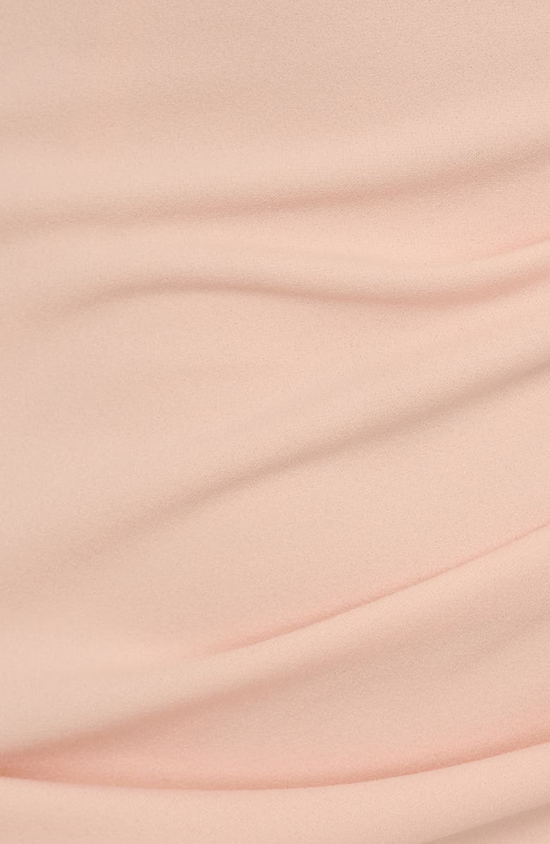 Adrianna Papell Faux Pearl Detail Crepe Sheath Dress, Alternate, color, 