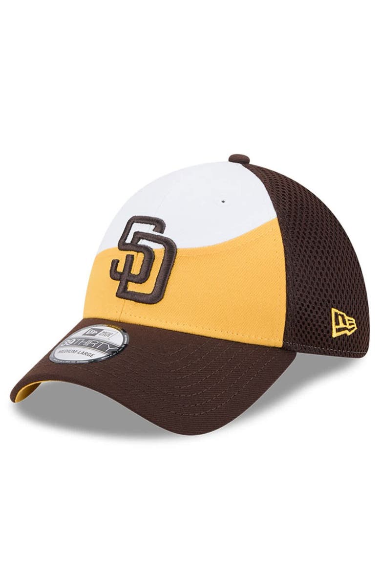 New Era Men's New Era Gold/Dark Brown San Diego Padres 2025 Spring Training 39THIRTY Flex Hat, Main, color, Gold