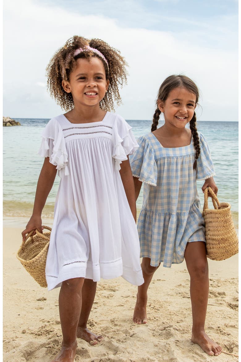 Kids' Tassel Time Cover-Up Dress, Alternate, color, WHITE