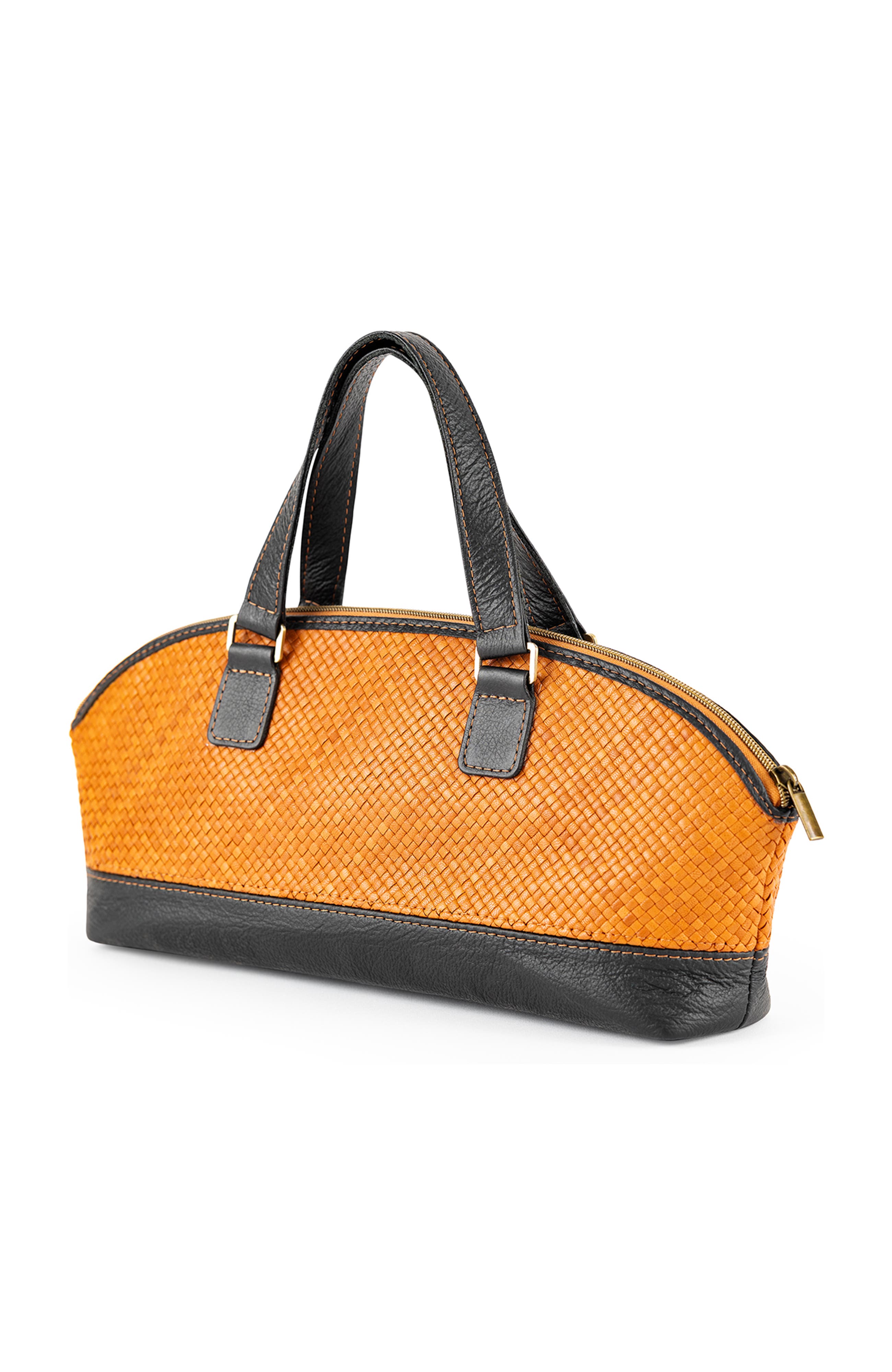 Deux Mains Satchel Bowler Bag, Alternate, color, Cognac