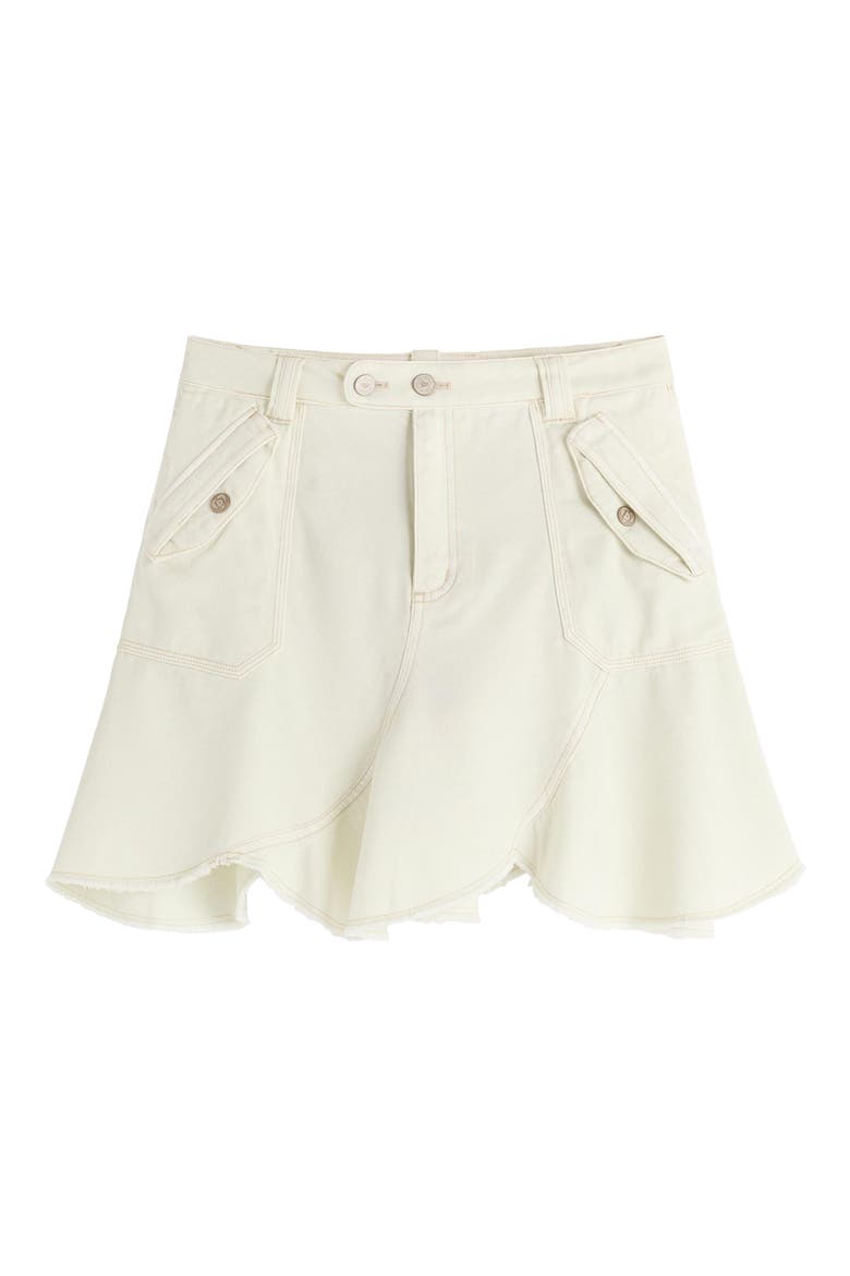Frayed Miniskirt, Alternate, color, OFF WHITE