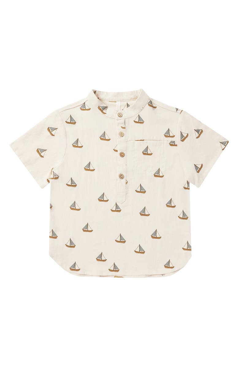 Rylee + Cru Mason Short Sleeve Button-Up Shirt, Main, color,