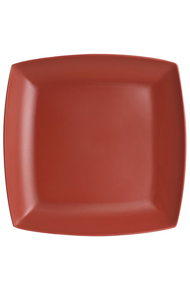 Gibson Home Grayson Melamine 12 Piece Square Dinnerware Set, Alternate, color, Orange