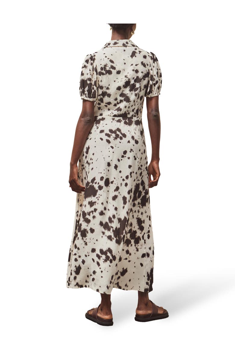 Ro&Zo Animal Print Button Front Shirt Dress, Alternate, color, Mono