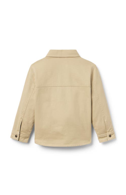 Janie And Jack The Twill Shirt Jacket In Neutral