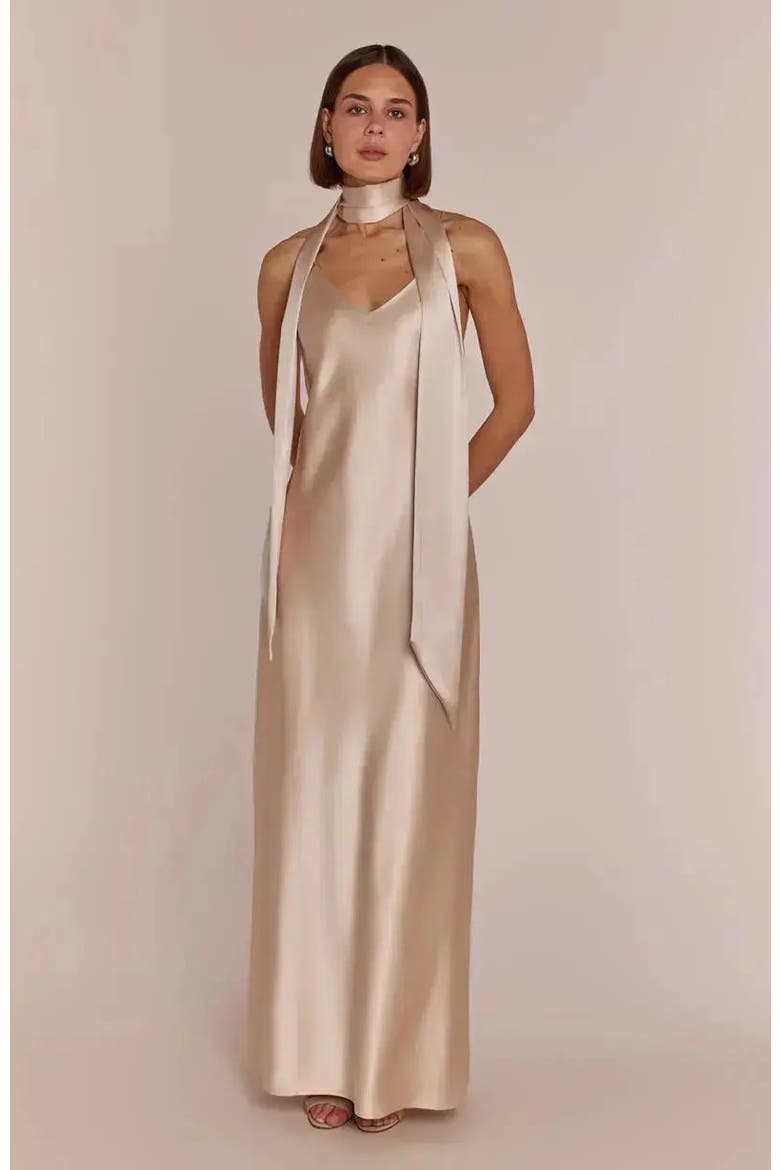 Brooklyn Slip Dress, Alternate, color, Champagne