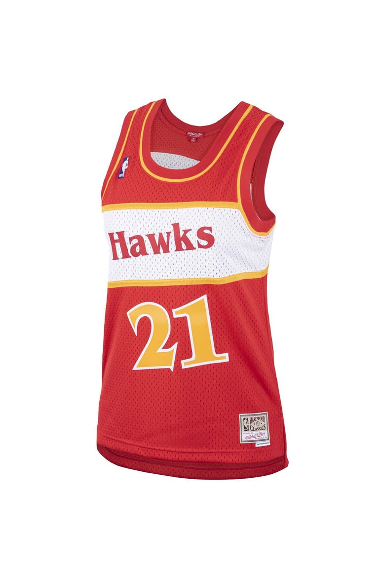 Women's Mitchell & Ness Dominique Wilkins Red Atlanta Hawks Hardwood Classics Swingman Jersey, Alternate, color, Red