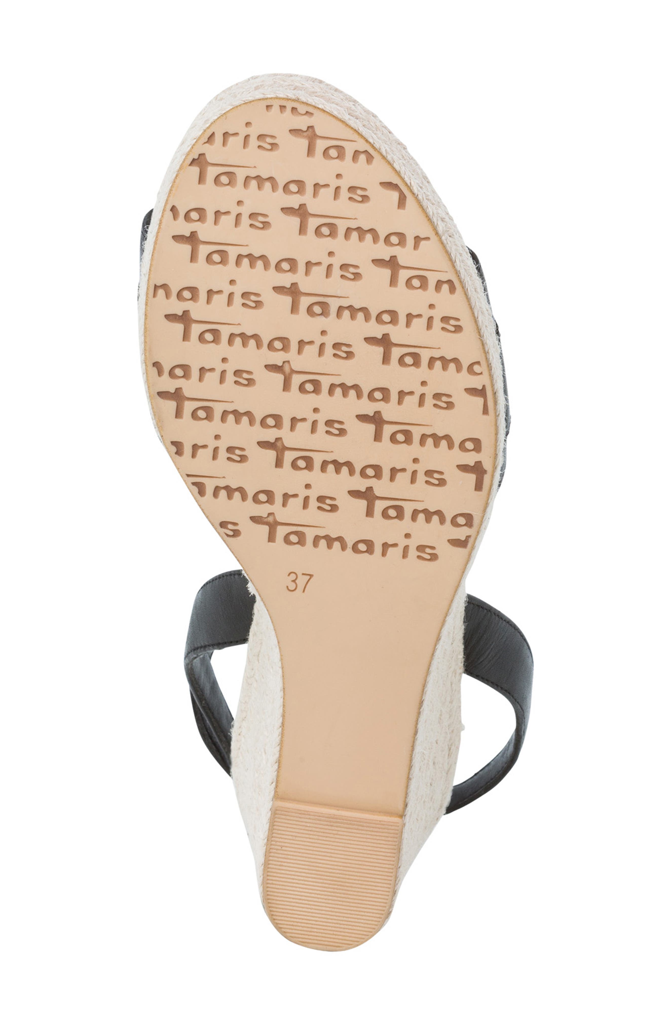 Tamaris Campia Espadrille Platform Wedge Sandal, Alternate, color, 