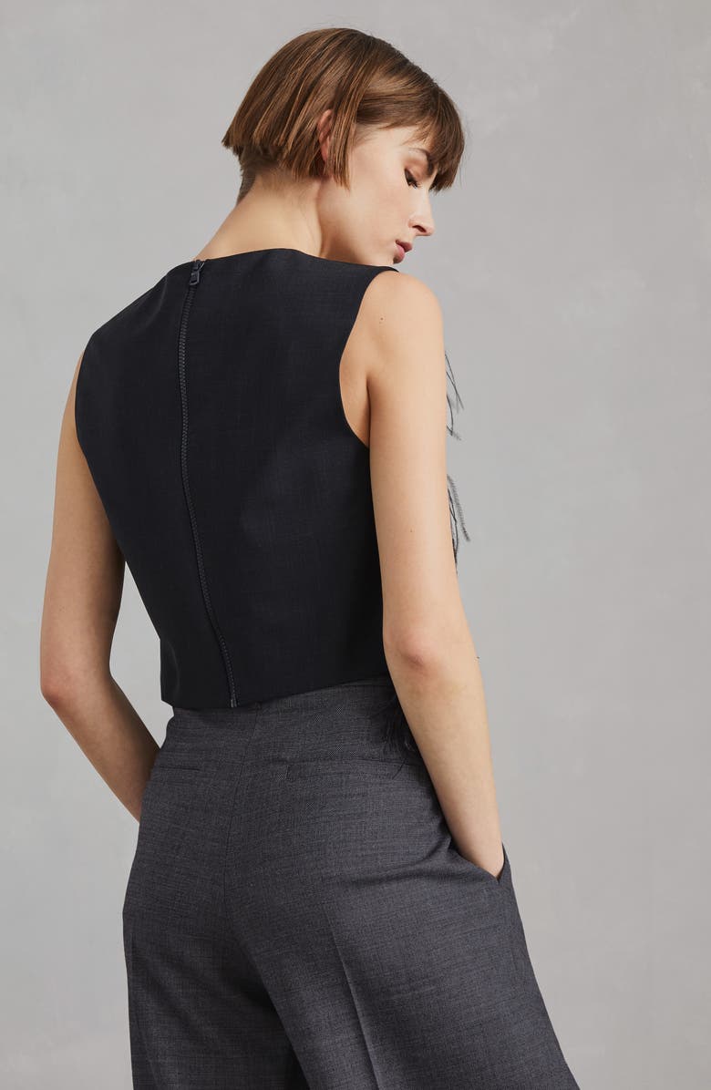 Brunello Cucinelli Tropical Luxury Wool top, Alternate, color, 