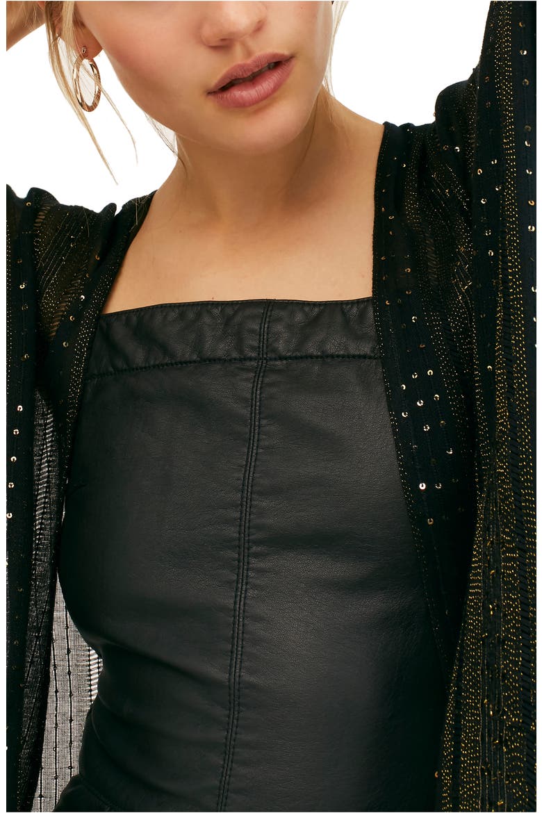 Sequin Daydream Duster, Alternate, color, BLACK/ GOLD