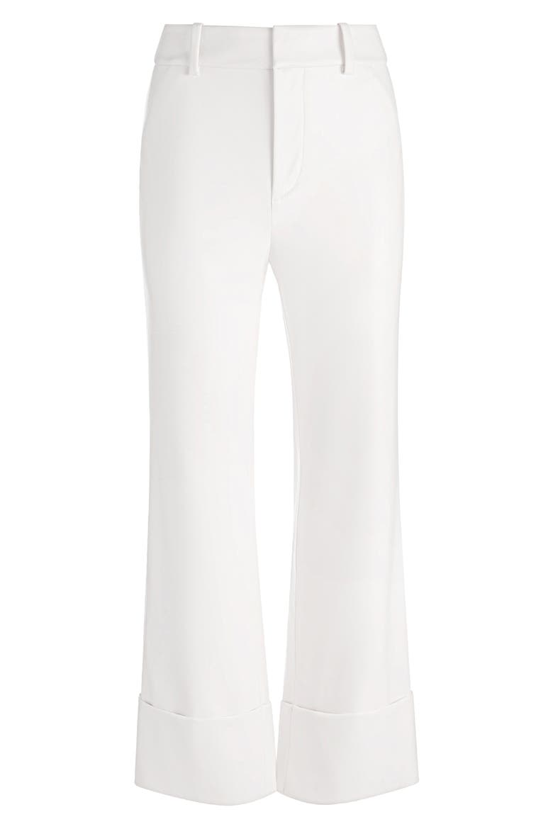 Alexander High Waist Faux Leather Pants, Alternate, color, OFF WHITE