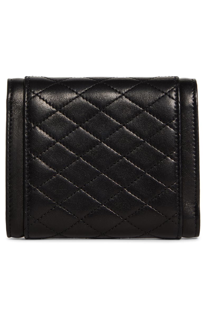 Saint Laurent Gaby Quilted Compact Trifold Wallet, Alternate, color, 