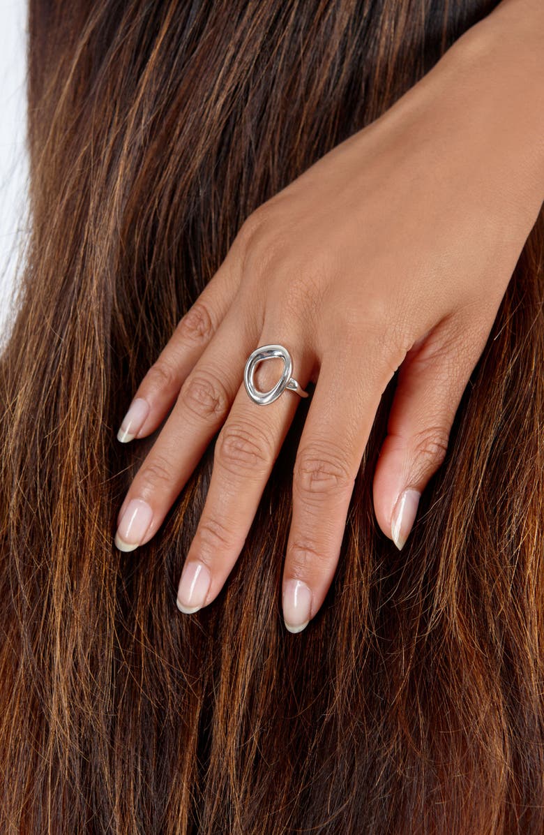 Lucy Quartermaine Volcan Open Ring, Alternate, color, Sterling Silver