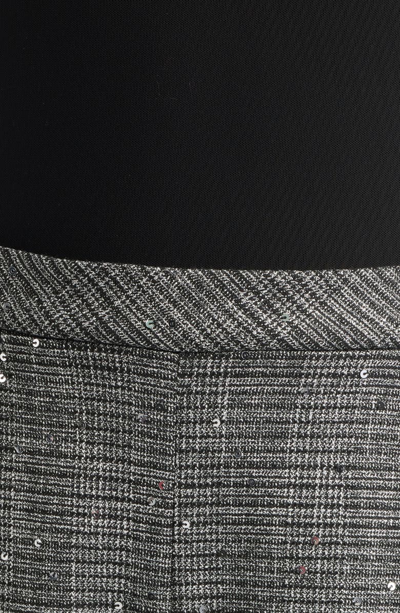 Black Halo Dante Sequin Long Sleeve Wide Leg Jumpsuit, Alternate, color, Metallic Plaid