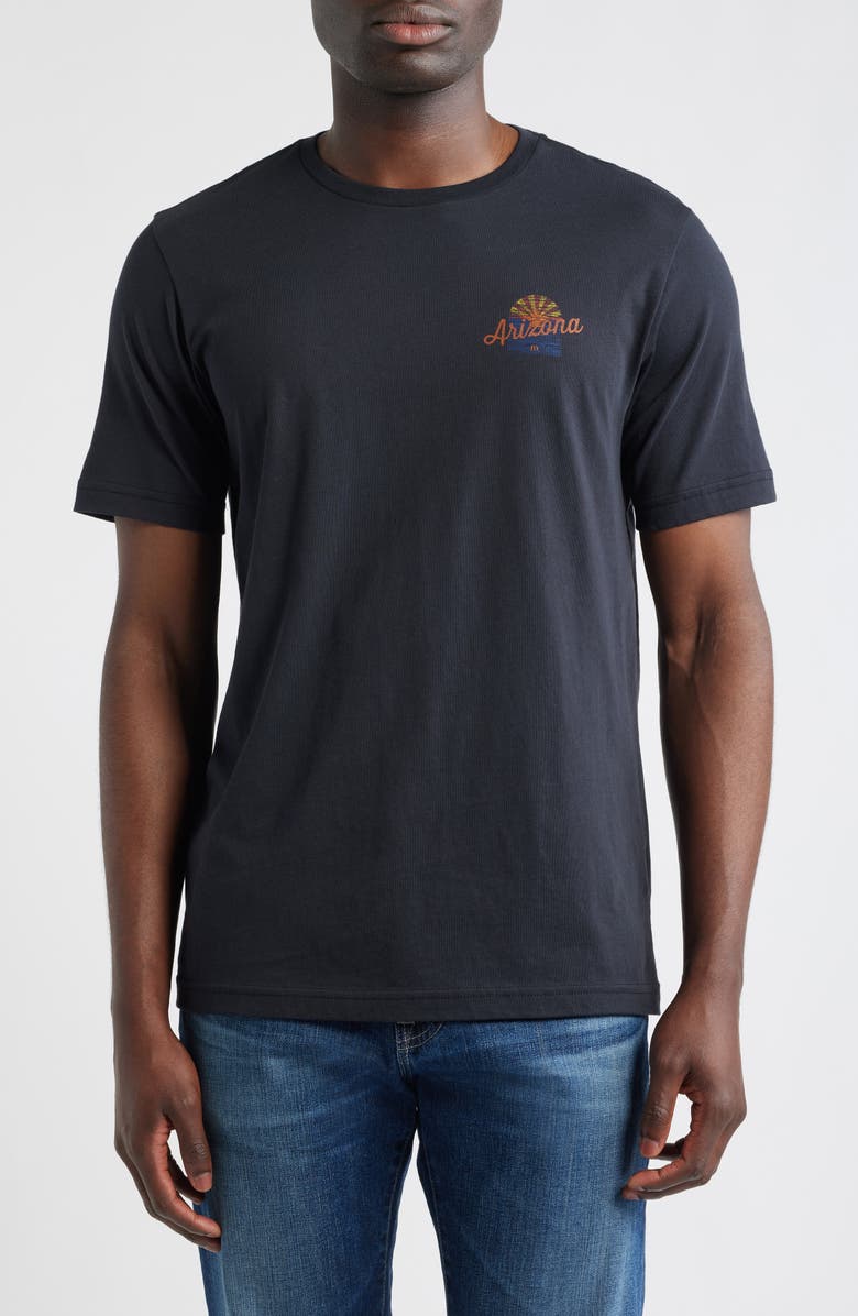 TravisMathew Red Rock Haze Graphic T-Shirt, Main, color, Black