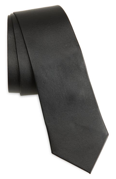 Soft Plongé Lambskin Leather Tie