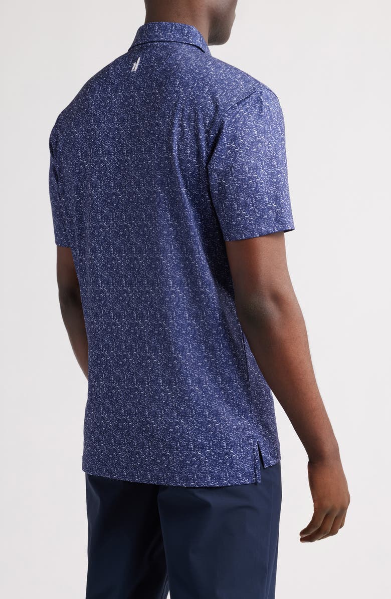 johnnie-O Boggings Mushroom Print PREP-FORMANCE Golf Polo, Alternate, color, Navy